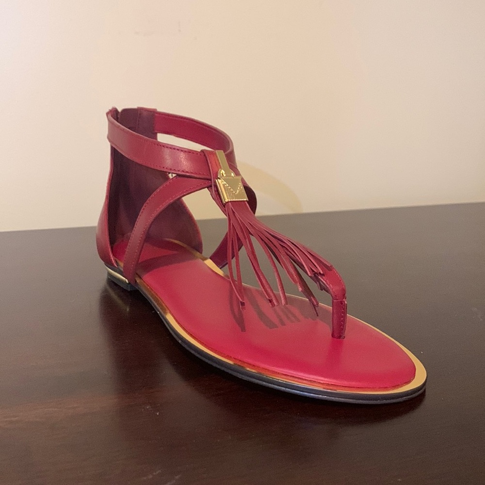 Maroon Micheal Kors Sandals